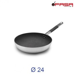 Padella antiaderente PEEK svasata alta Shark Skin con manico 24 cm