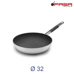 Padella antiaderente PEEK svasata alta Shark Skin con manico 32 cm