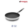 Padella antiaderente PEEK svasata alta Shark Skin con manico 32 cm