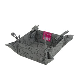 CESTINO PANE TESSUTO CM 34x34 GRIGIO