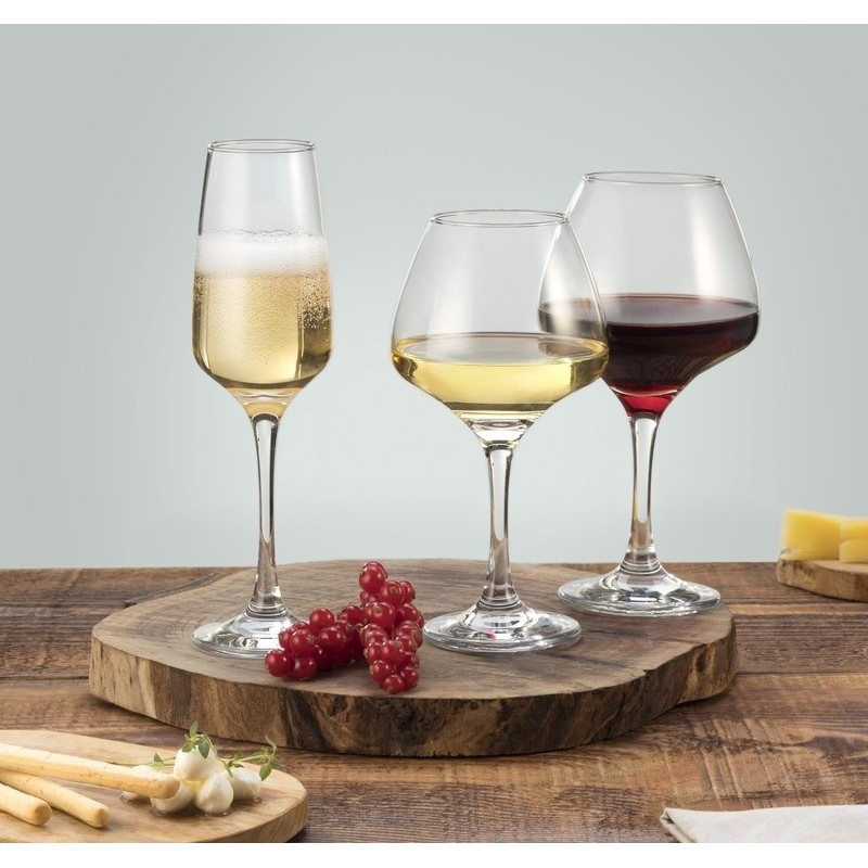 Servizio 18 calici in vetro per vino modello Risus Pasabahce