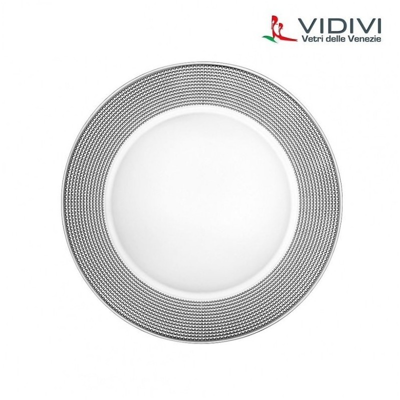Sottopiatto in vetro rotondo da 32 cm modello Prima della Vidivi Venezie
