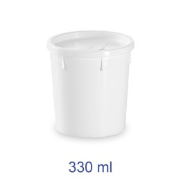 CONTENITORE BARATTOLO PLASTICA  330 ml BIANCO