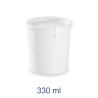 CONTENITORE BARATTOLO PLASTICA  330 ml BIANCO
