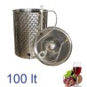 Serbatoio in acciaio inox per vino con galleggiante ad aria e rubinetto 100 lt