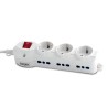 CIABATTA MULTIPRESA 9 POSTI (3 SCHUKO + 6 BIPASSO) C/INTERRUTTORE