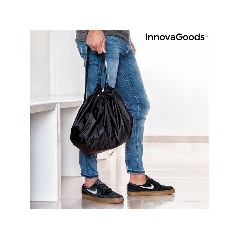 Tappeto poggiapiedi e borsa impermeabile per spogliatoio 2 in 1