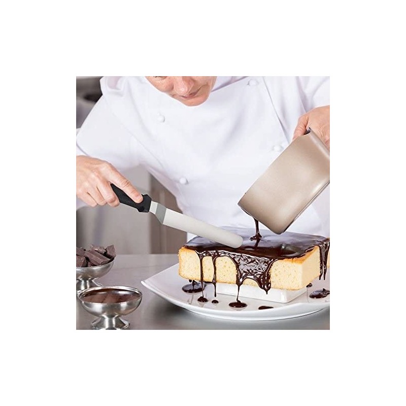Spatola con gradino per pasticceria con lama inox da 26 cm