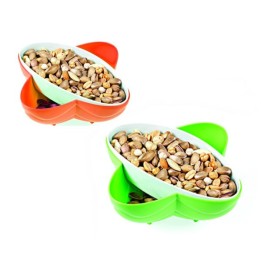 CIOTOLA SNACK PORTA PISTACCHI CON DOPPO CONTENITORE CM 20x20x7