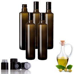Bottiglie in vetro per olio con tappo antirabbocco da 250 ml