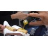 bottiglia per olio con tappo versatore salva goccia e anti riempimento