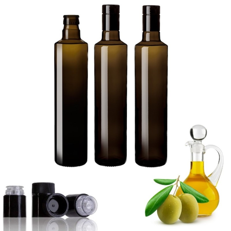 Bottiglie in vetro per olio con tappo anti frode da 500 ml