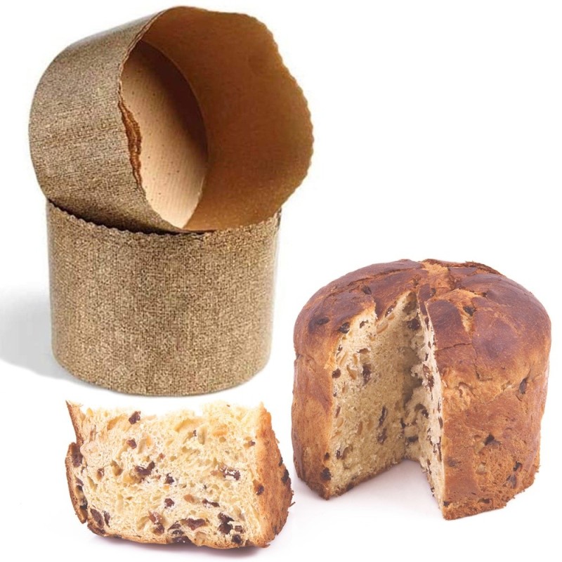 5 pz Stampi in carta per fare panettoni artigianali in casa da 1 kg