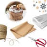 Kit decorazione per panettone natalizio carta e canapa