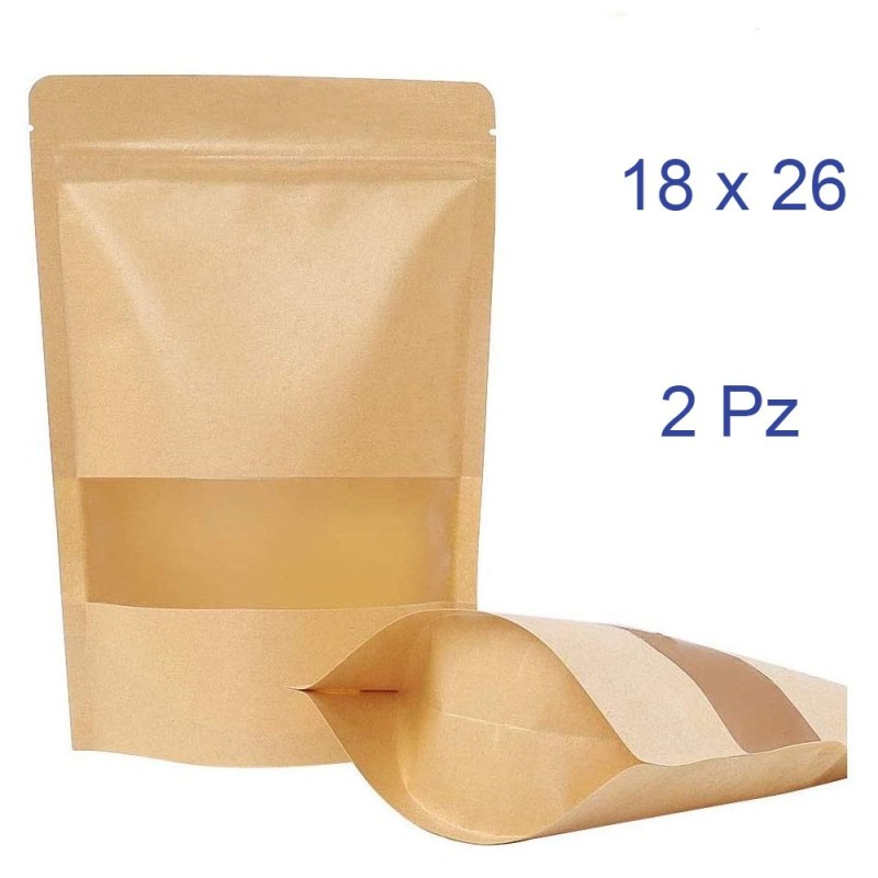 Sacchetto in carta con chiusura rapida per frutta secca