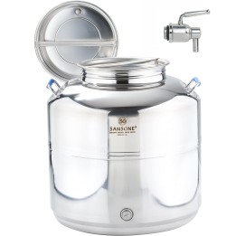Bidone inox Sansone Europa 50 lt con rubinetto acciaio