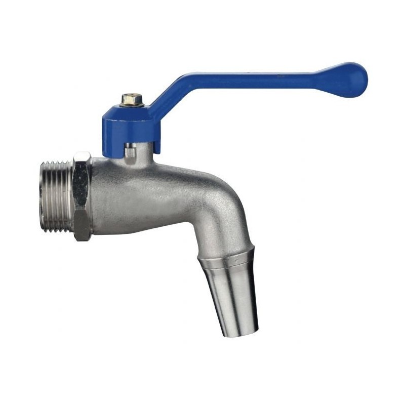 Rubinetto cromato con attacco a vite da 3/4" con chiusura a leva