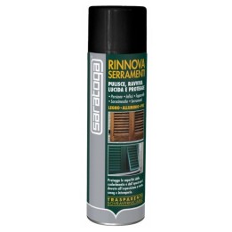 Bomboletta spray Saratoga Rinnova Serramenti da 500 ml per manutenzione infissi
