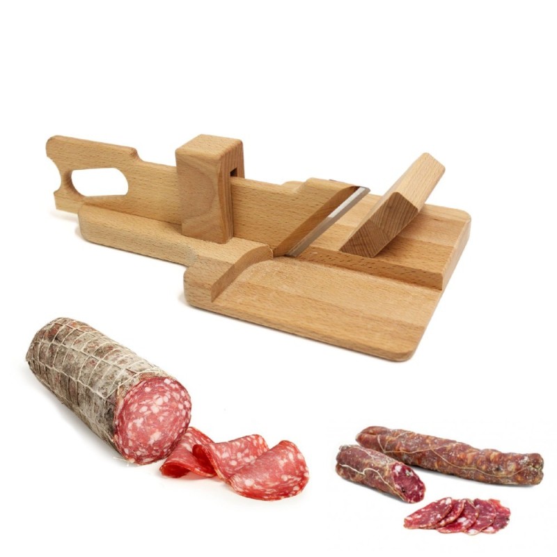 Affettatrice manuale per salumi in legno