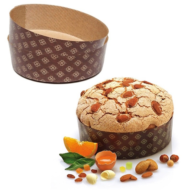 5 pz Stampi per cottura panettone basso da 1 kg