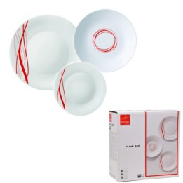 Servizio piatti da tavola in arcopal pz 18 Flow Red