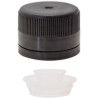 TAPPO A VITE IN PLASTICA CON SOTTOTAPPO 31,5x24 mm NERO