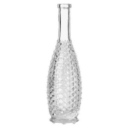 BOTTIGLIA VETRO GOCCIA DIAMANTATA 200 ml TRASPARENTE - 6 Pz