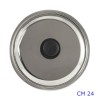 COPERCHIO INOX CM 24 CON POMELLO PLASTICA