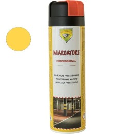 MARCATORE A VERNICE PER TRACCE E LINEE SPRAY 500 ML GIALLO