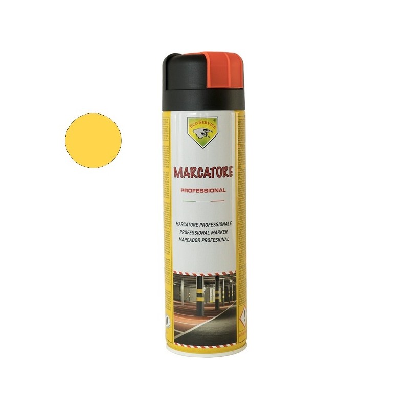 MARCATORE A VERNICE PER TRACCE E LINEE SPRAY 500 ML GIALLO