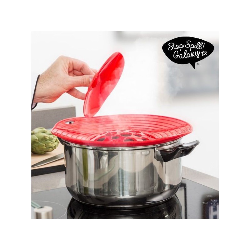 COPERCHIO SILICONE UNIVERSALE ANTISCHIZZI STOP SPILL