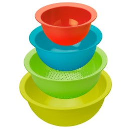 SET 4 insalatiere con colapasta Caruba Rotho