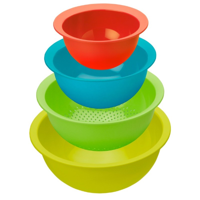 SET 4 insalatiere con colapasta Caruba Rotho