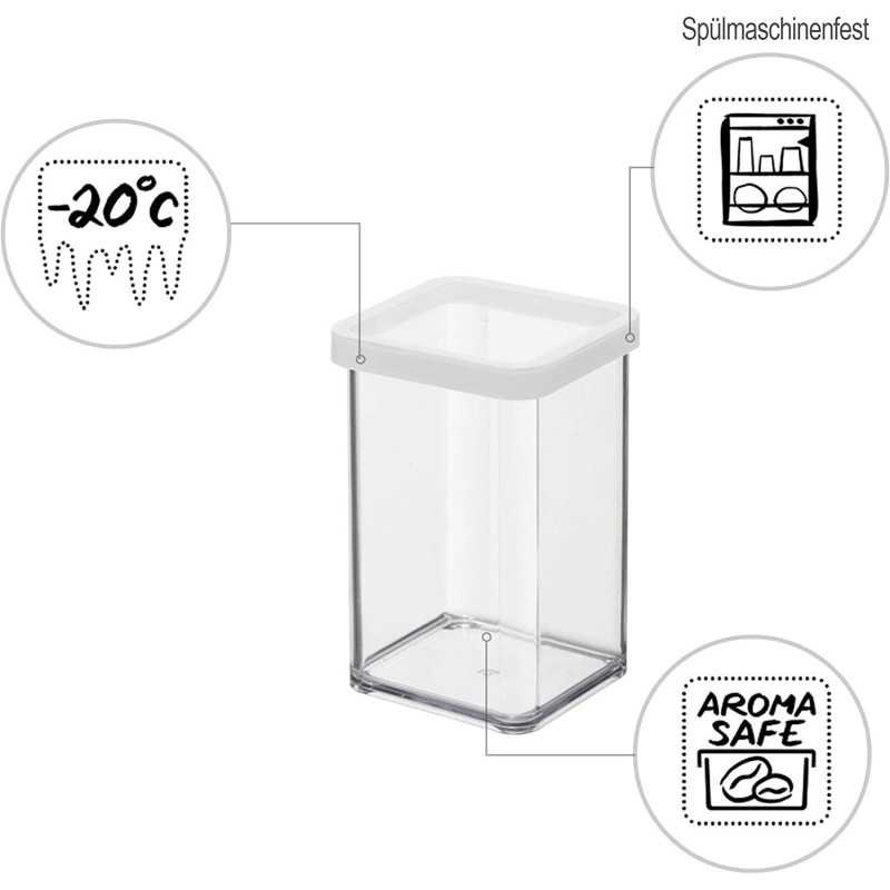 Contenitore premium LOFT quadrata 1 lt trasparente