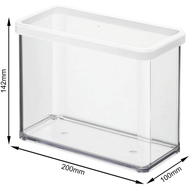 Contenitore premium LOFT rettangolare 2,1 lt trasparente