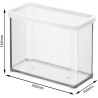 Contenitore premium LOFT rettangolare 2,1 lt trasparente