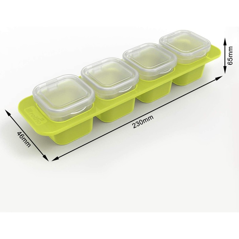 Mini contenitori DOMINO per il freezer 50 ml - 4 pz