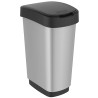Bidone per spazzatura Rotho Twist da 50 lt Argento