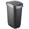 Secchio pattumiera basculante Twist Rotho 50 lt grigio antracite