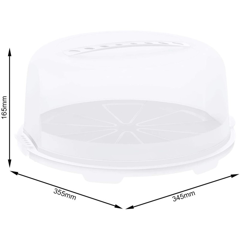 Dimensioni porta torta alta Rotho Fresh Bianco
