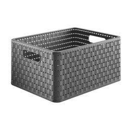 Cassetta porta oggetti rettangolare Rotho Country 18 lt A4 antracite