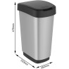 Dimensioni secchio pattumiera Twist 25 lt Rotho