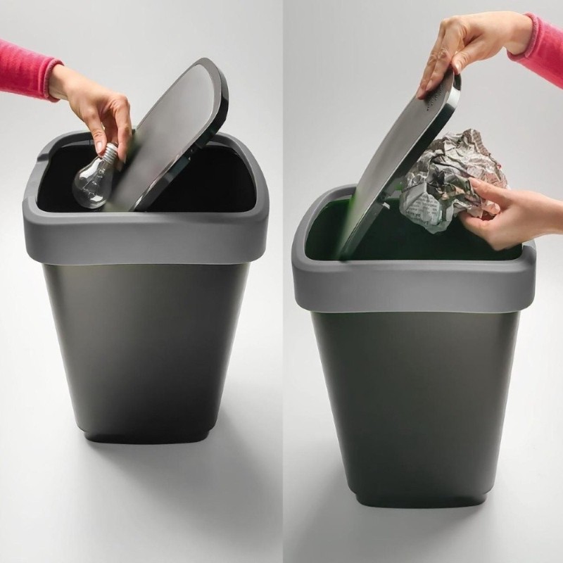 Secchio pattumiera con doppia apertura Twist Rotho