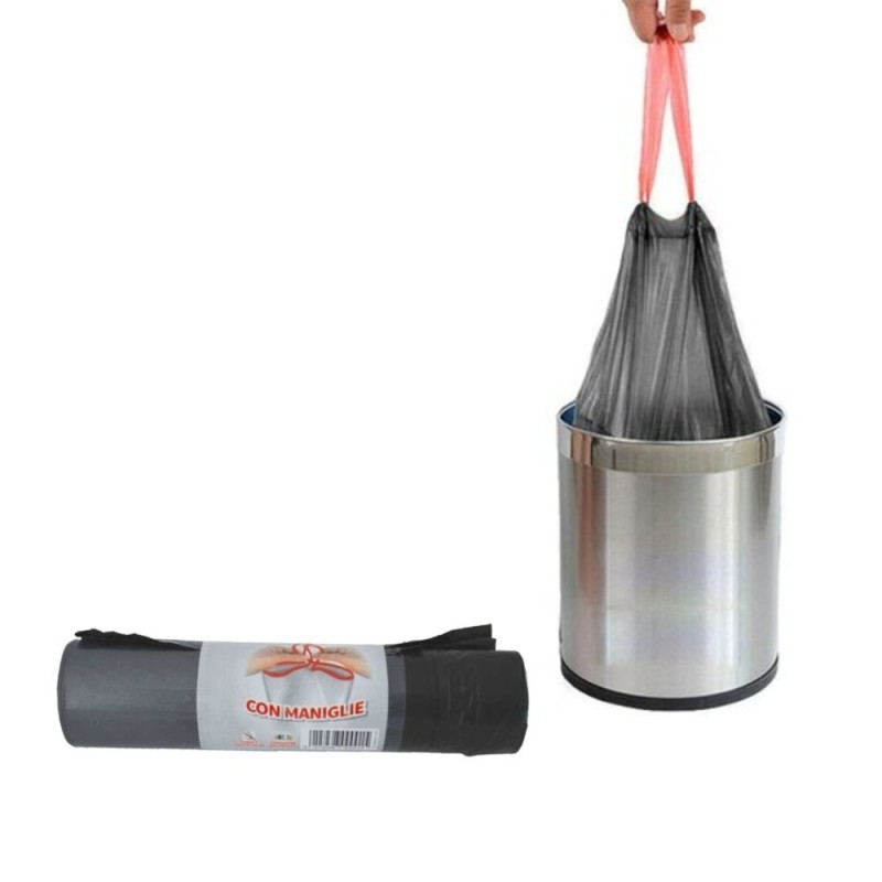 Sacco rifiuti per pattumiera 55x65 cm con legacci