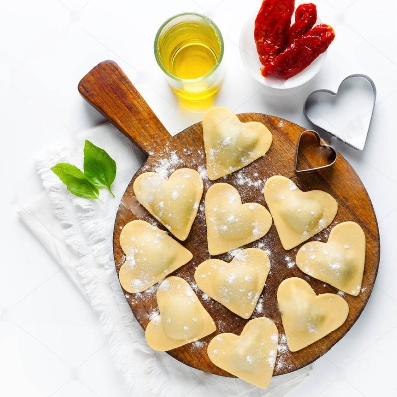 Stampo per ravioli dolci e salati a forma di cuore