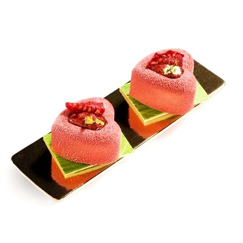 mini porzione dolce a forma di cuore 5 cm