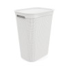 Cestone porta biancheria con coperchio Rotho Brisen 50 lt Bianco