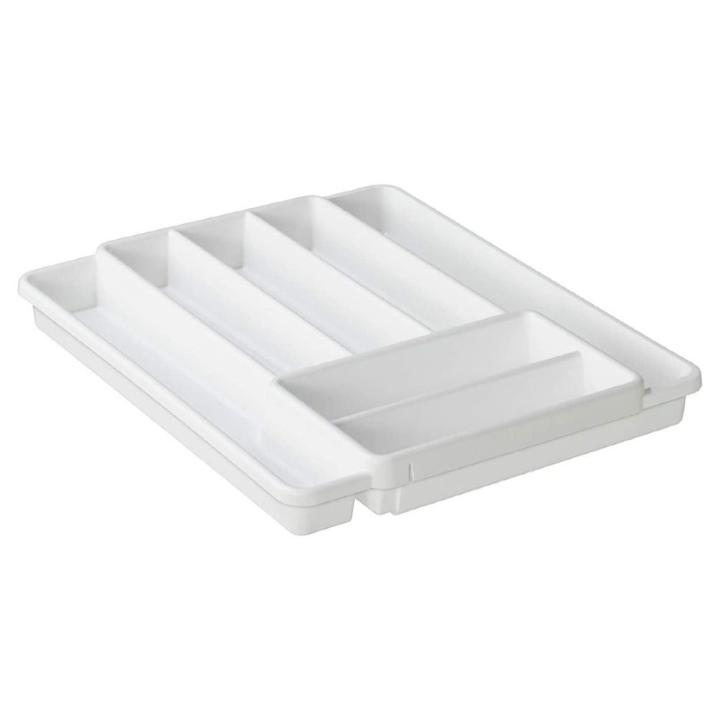 Porta posate allungabile Domino Rotho - Bianco