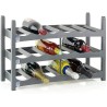 Scaffale per bottiglie in plastica colore grigio