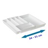 Porta posate allungabile per cassetti - colore bianco